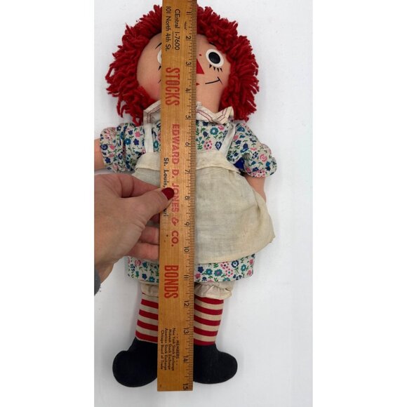 Rare Vintage 1960's Original Knickerbocker Raggedy Ann Doll 16" Tall - Picture 8 of 8